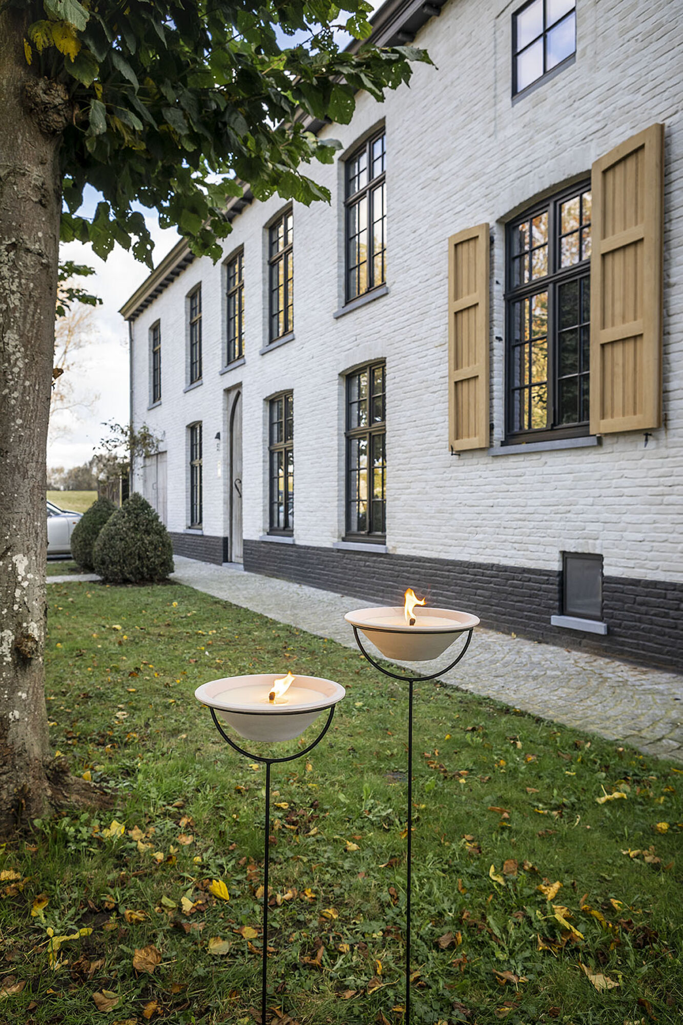 Tuinschaalhouder voor tuinkaarsen