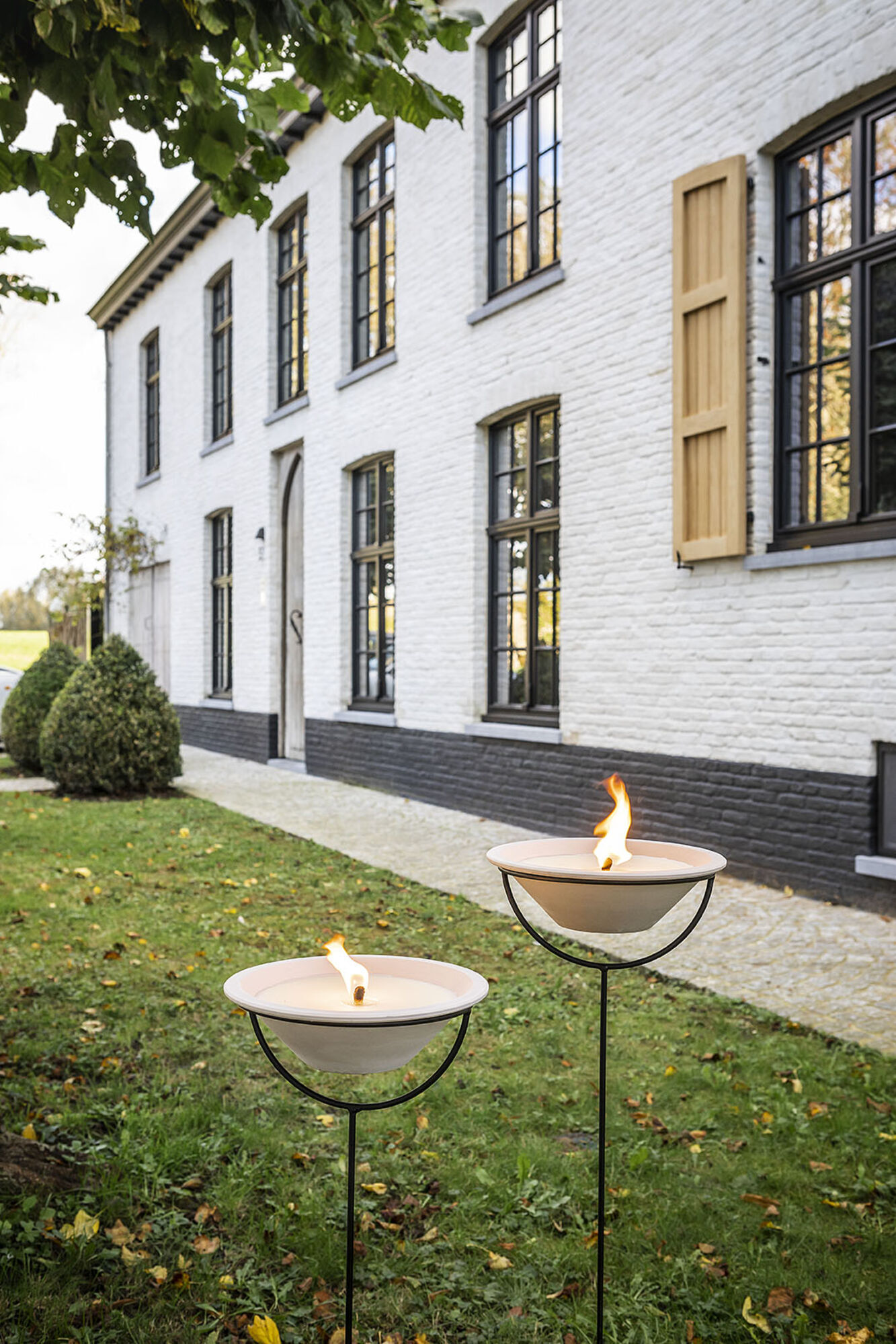 Tuinschaalhouder voor tuinkaarsen