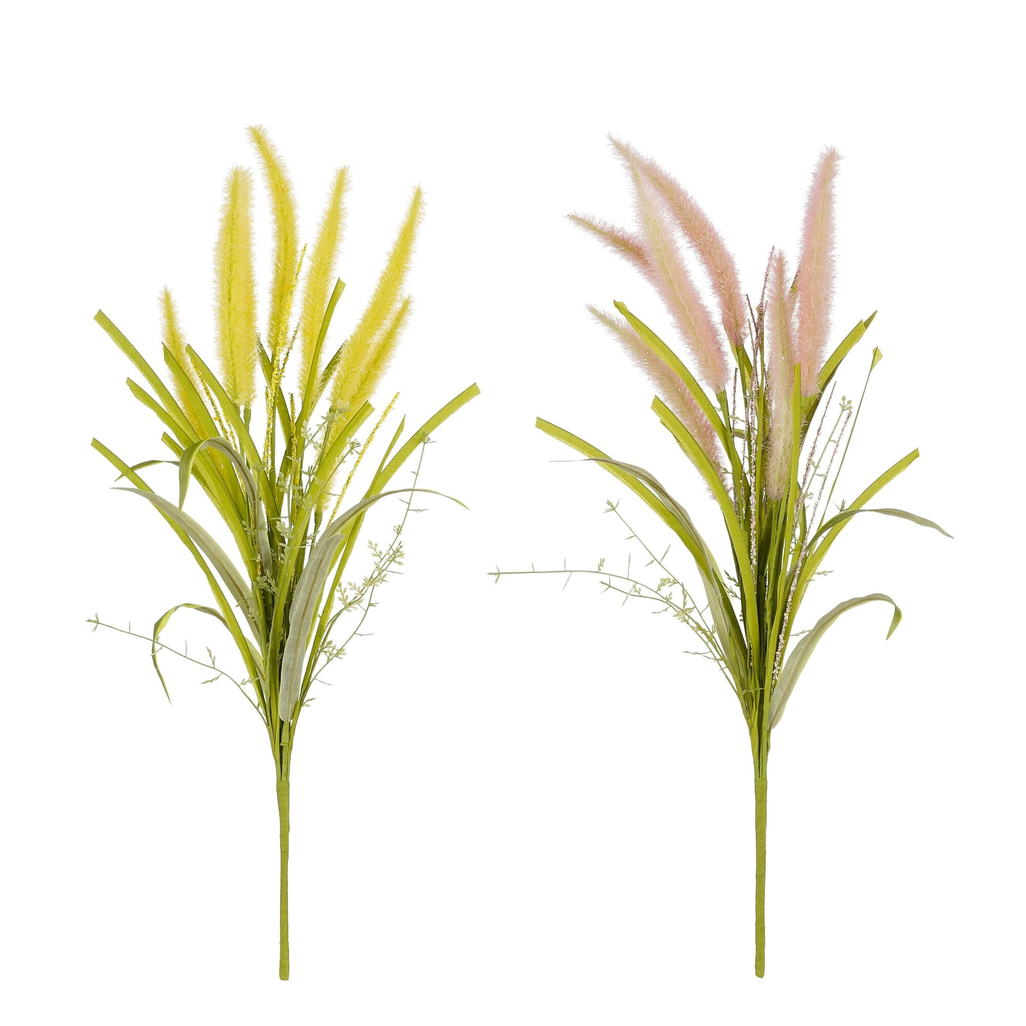 Pluimgras geel l.roze 2 assorti